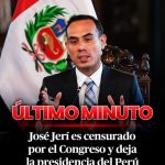 Moción de censura contra el presidente interino José Jeri